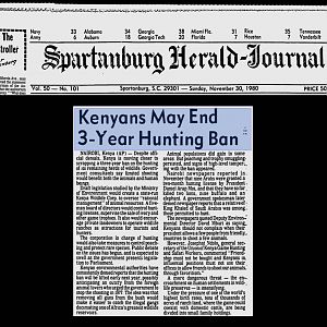 Kenyans May End 3-Year Hunting Ban