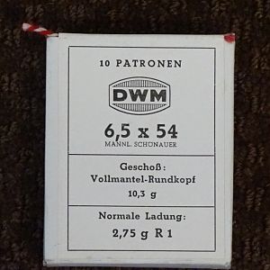 Old DWM 10,3 g/156 gr Full Metal Jacket Round Nose Cartridge