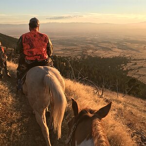 Hunting on horseback in Montana