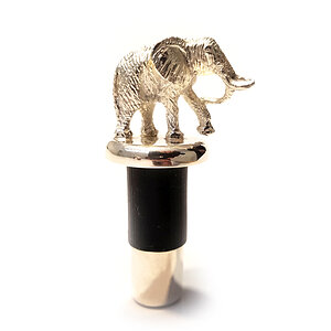 Elephant Plated Silver Bottle Stopper from African Sporting Creations