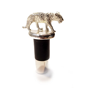 Leopard Plated Silver Bottle Stopper from African Sporting Creations