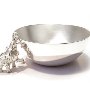 Plated Silver Elephant Snack Bowl from African Sporting Creations