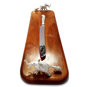 Bread Board Plated Silver & Rhodesian Teak from African Sporting Creations