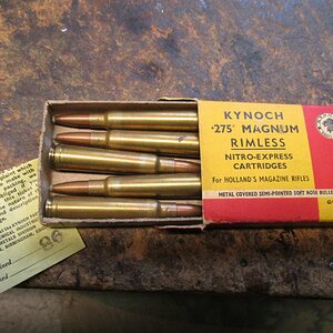 Kynoch .275 Magnum Rimless Cartridges