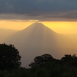 Tanzania Sunset Over Crater
