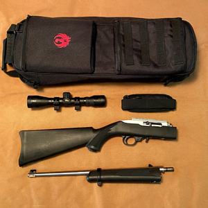 Ruger 10/22 Takedown 22lr Stainless/Synthetic Rifle & Scope