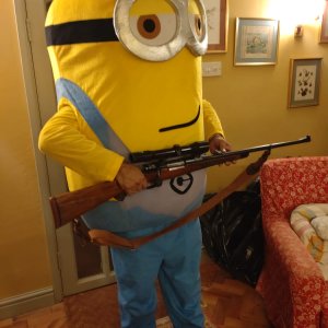Minion Carrying a .375 Rifle