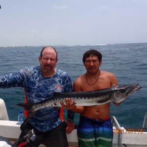 Spear Gun Fishing Baracuda Caribbean