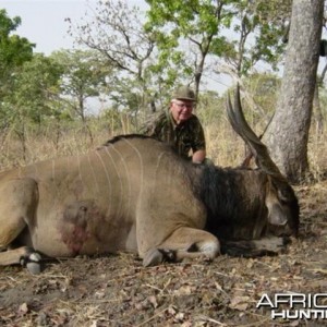 Lord Derby Eland hunted in Cameroon