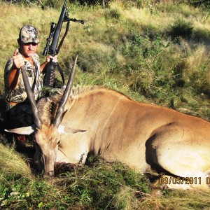 Hunting Eland cow in Namibia