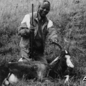 Nelson Mandela hunting Blesbok