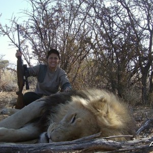 Lion with Savanna Hunting Safari's