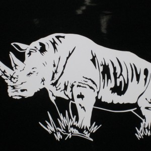 White Rhino Decal Stickers