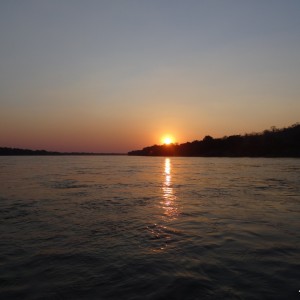 Zambezi River sun set