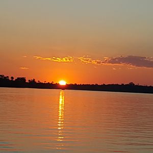 Sunset Zambezi River Zimbabwe