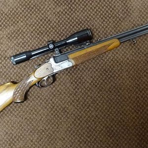 Former Heym 5,6x50R Magnum/20 ga combination gun, converted to an 5,6x50R Magnum