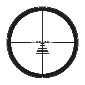 Leica Magnum ballistic reticle without illuminated dot (ER)
