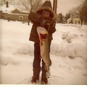 Ice fishing Michigan USA