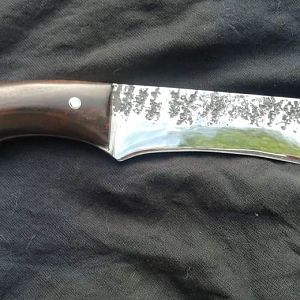 Forged camp/chopping knife , Red Bush Willow handle with brass pins