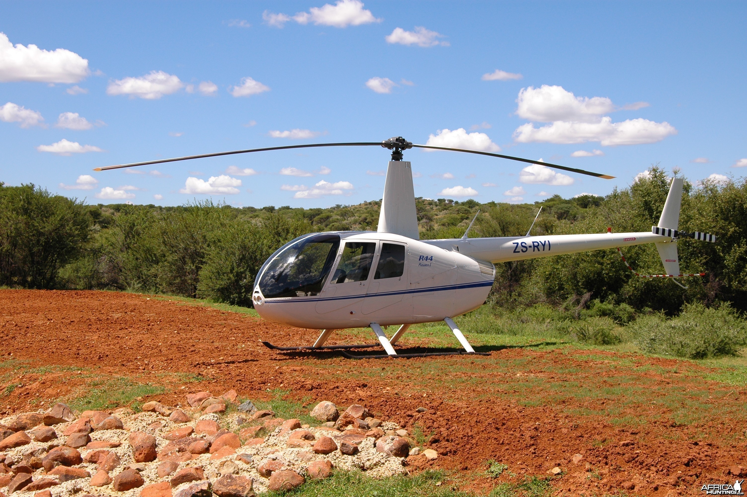 Helicopter can be used fot charter flight to our lion concession