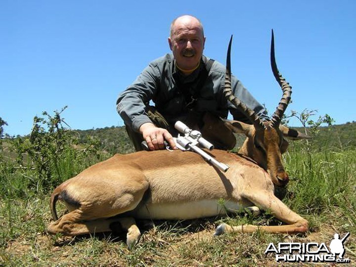 Impala taken with Freedom Arms in .44 Mag/Mimek 300 gr/1250 fps