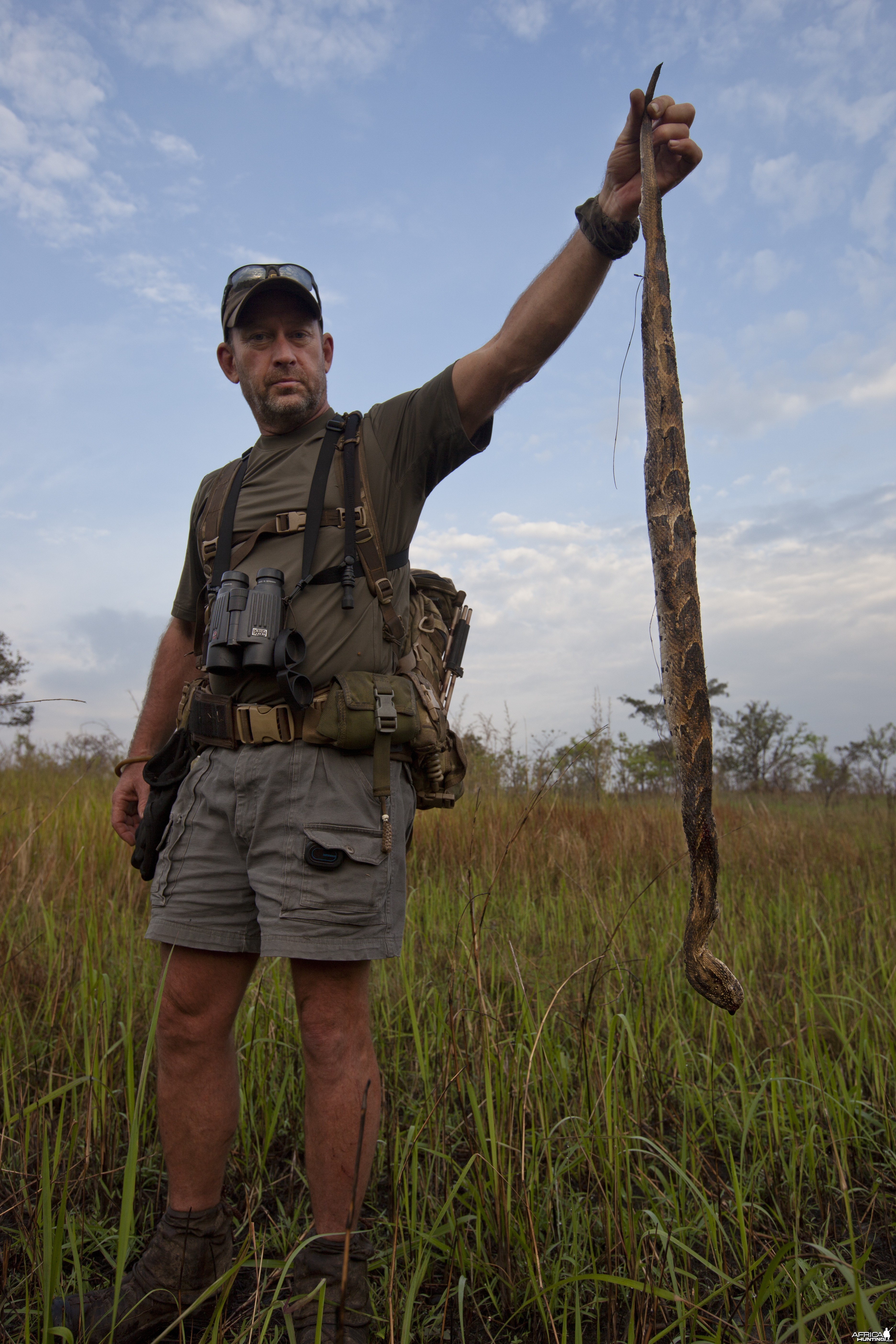 Me with Puff Adder in Uganda