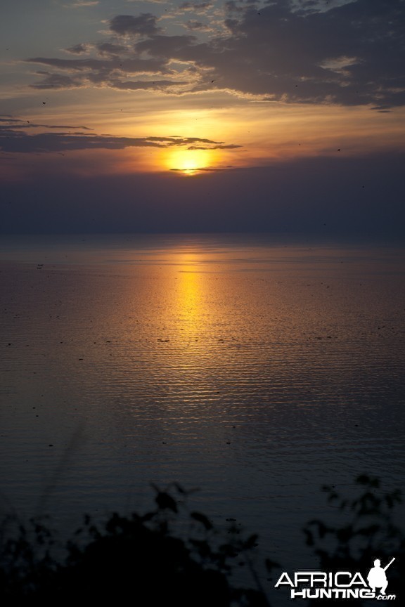 Sunset on Lake Albert Uganda