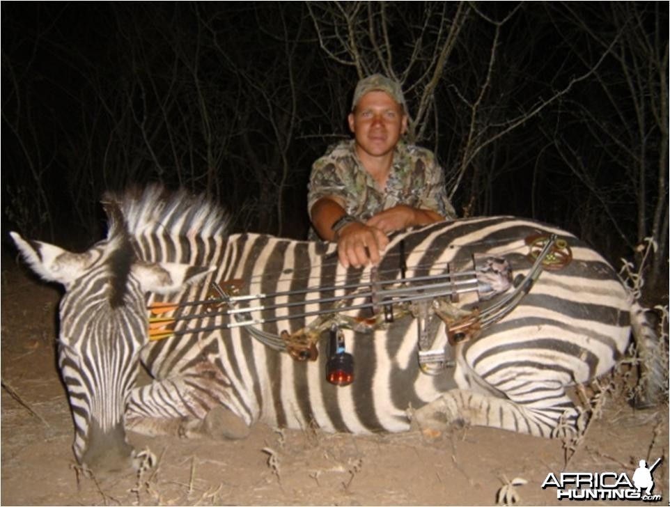 Bowhunting Zebra with Limpopo Big Game Safaris in South Africa