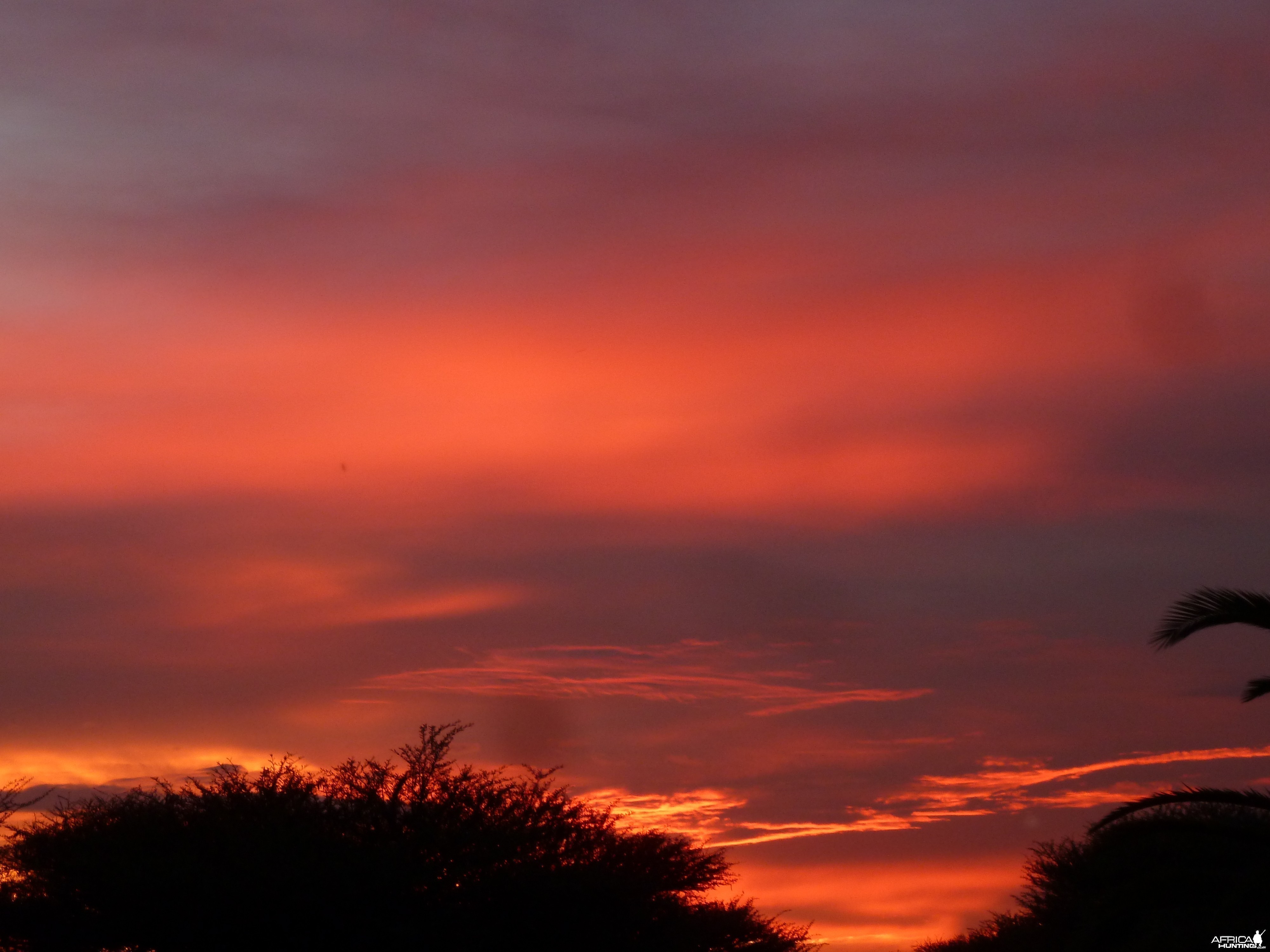 Sunset at Ozondjahe Hunting Safaris in Namibia