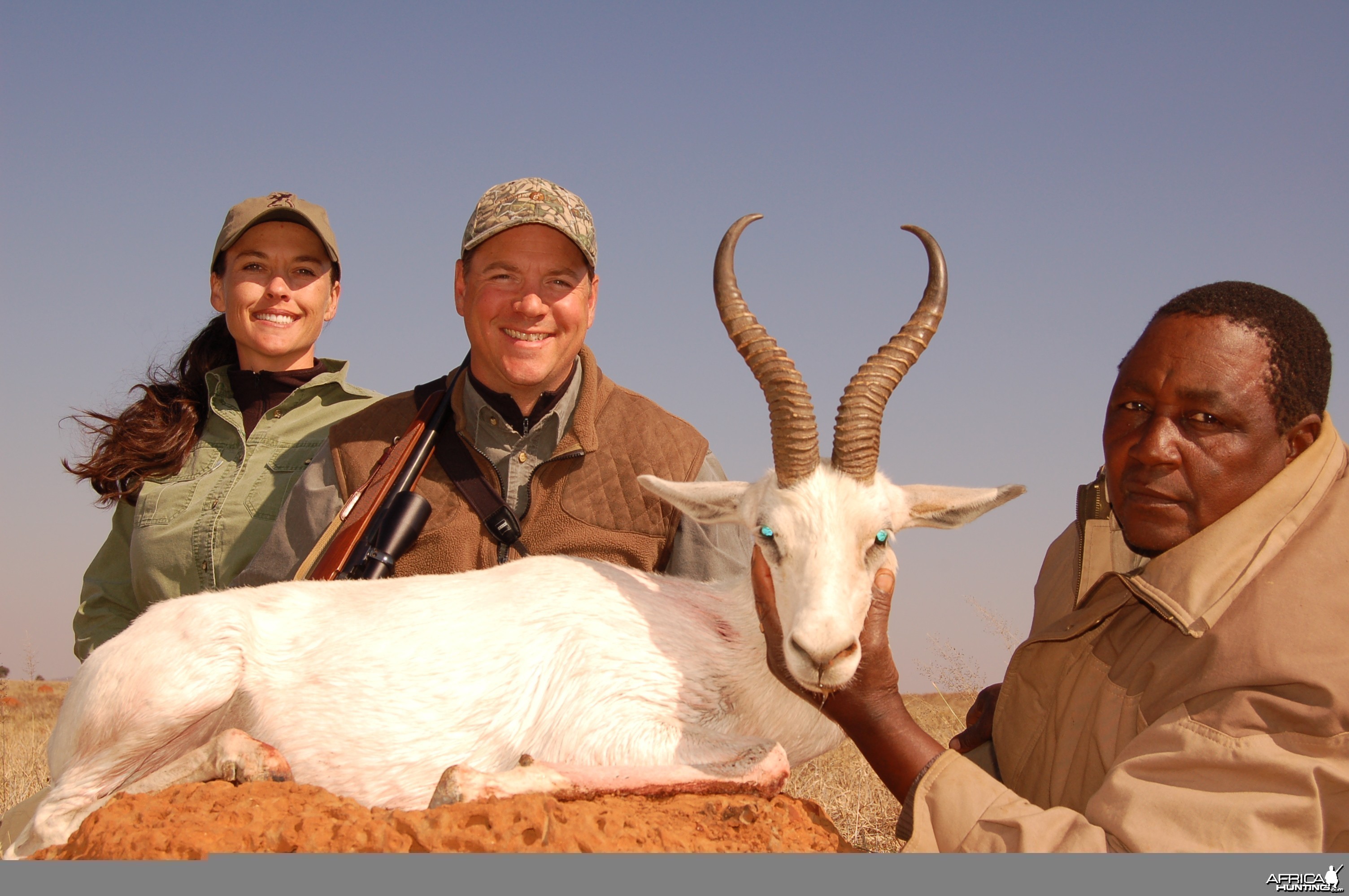 Hunting White Springbuck with Wintershoek Johnny Vivier Safaris in SA