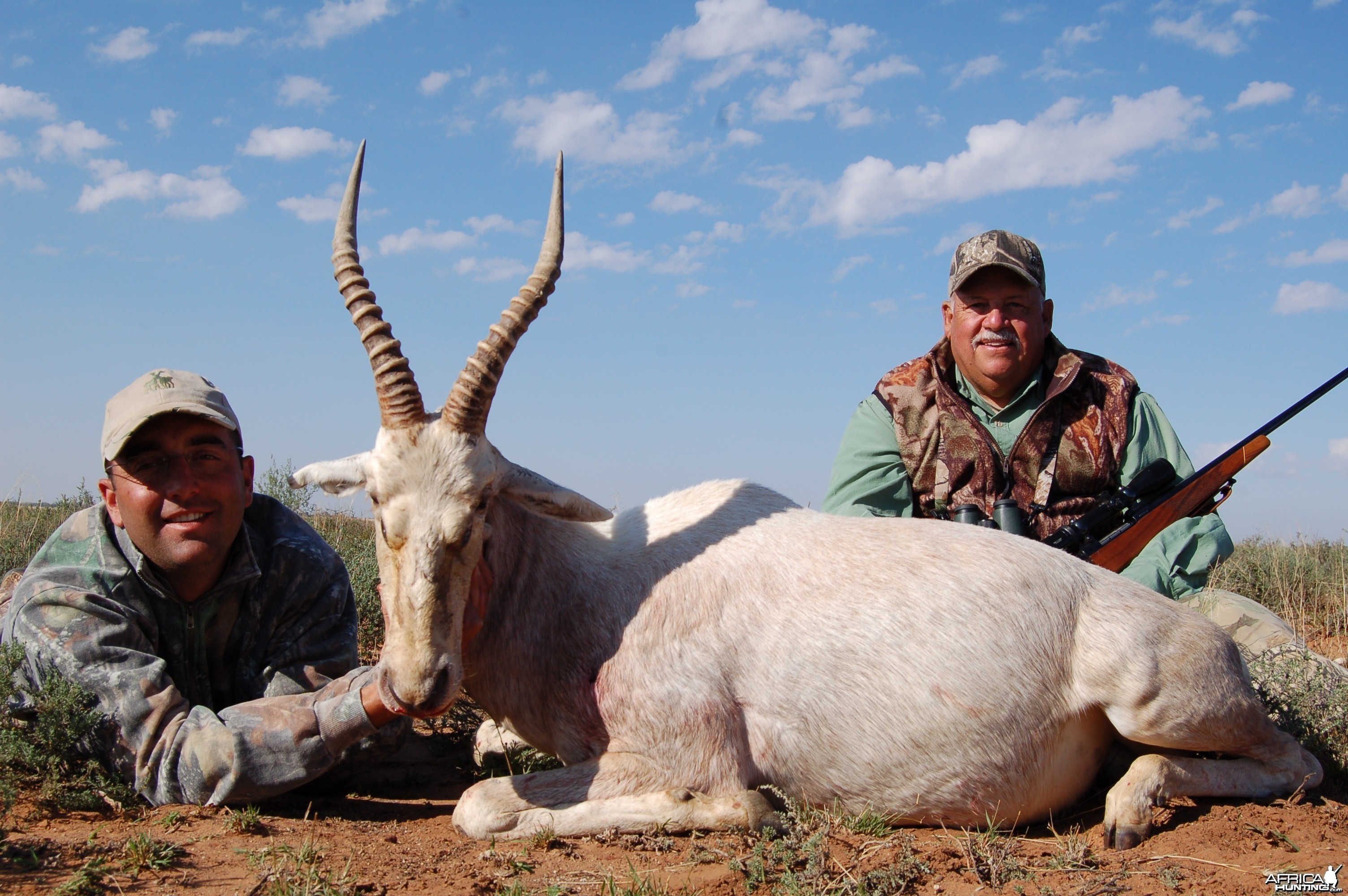 Hunting White Blesbok with Wintershoek Johnny Vivier Safaris in SA