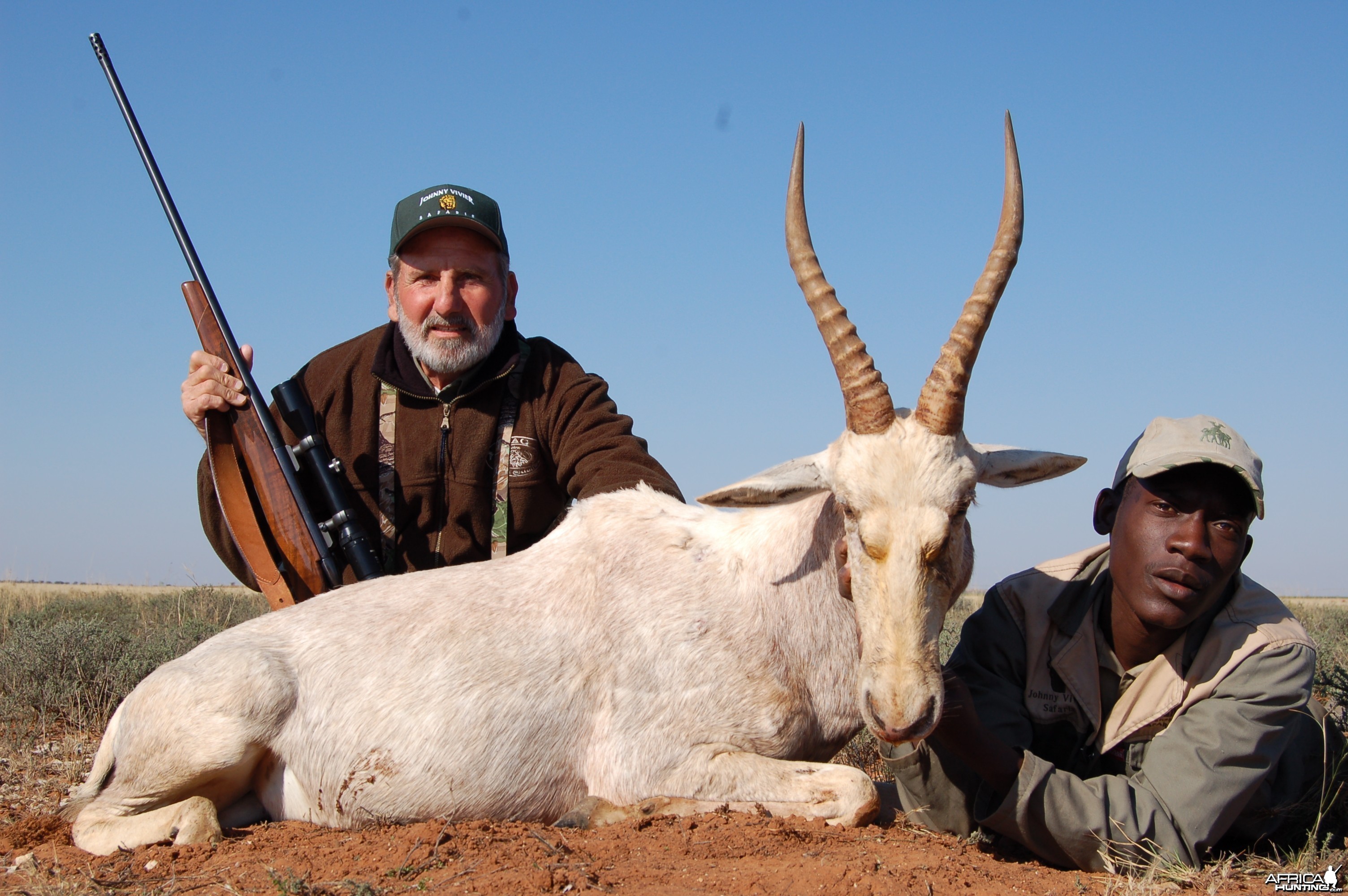 Hunting White Blesbok with Wintershoek Johnny Vivier Safaris in SA