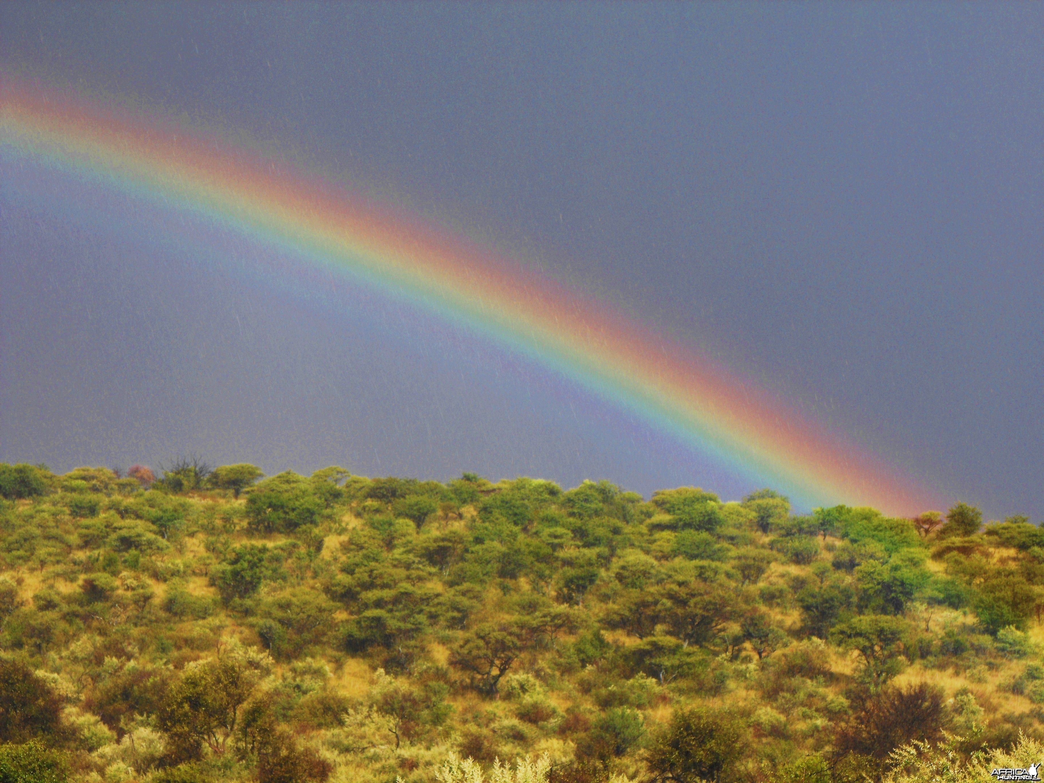 Awesome thunderstorm and rainbow!