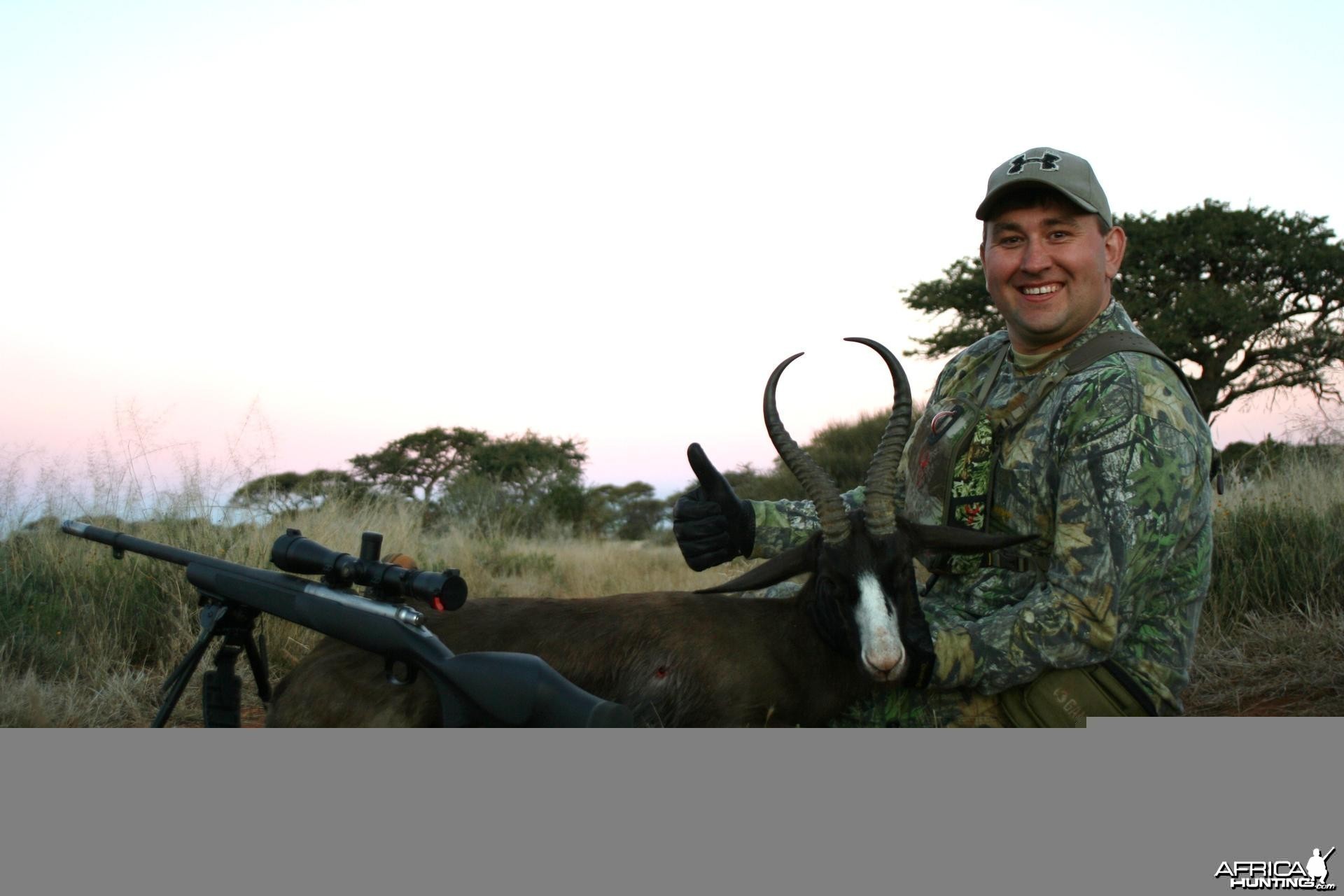 Black springbok hunted with  muzzleloader