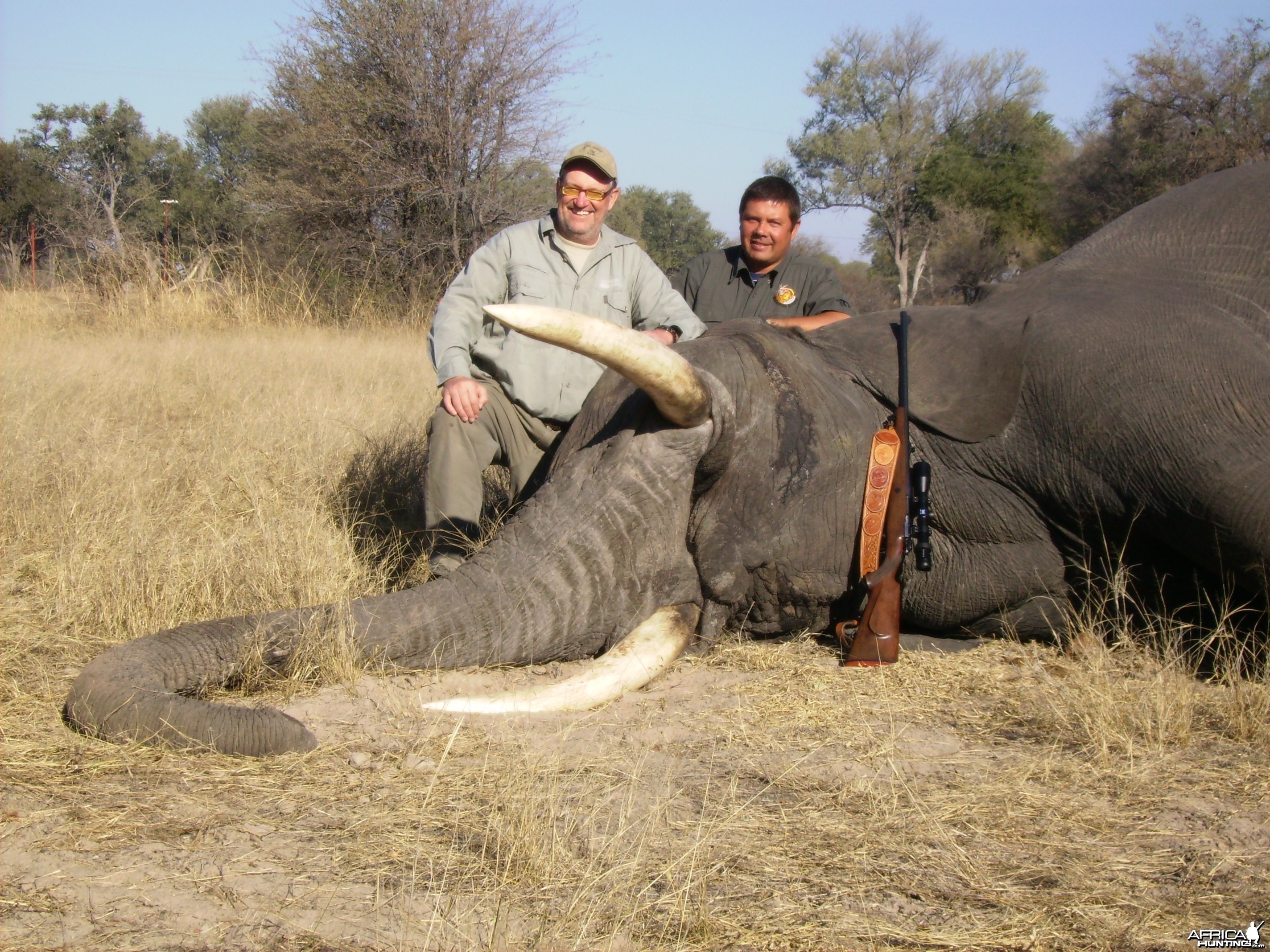 dietmar with elephant, zimbabwe august 2010