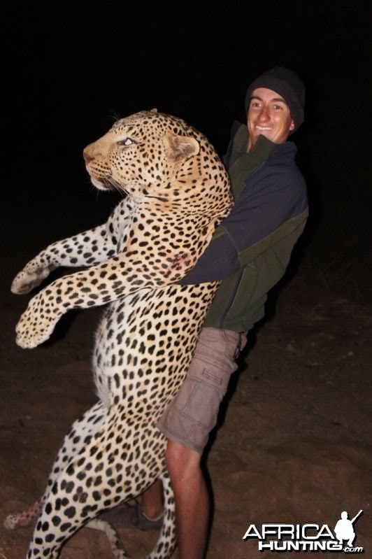 Here's a picture of PH Shaun Buffee holding my Leopard