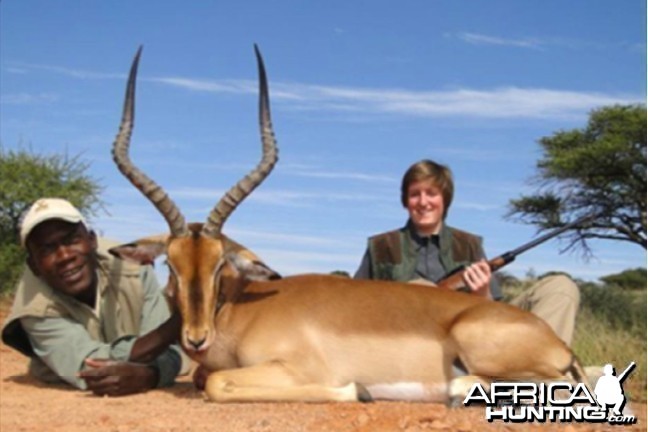 Hunting Impala with Wintershoek Johnny Vivier Safaris in SA