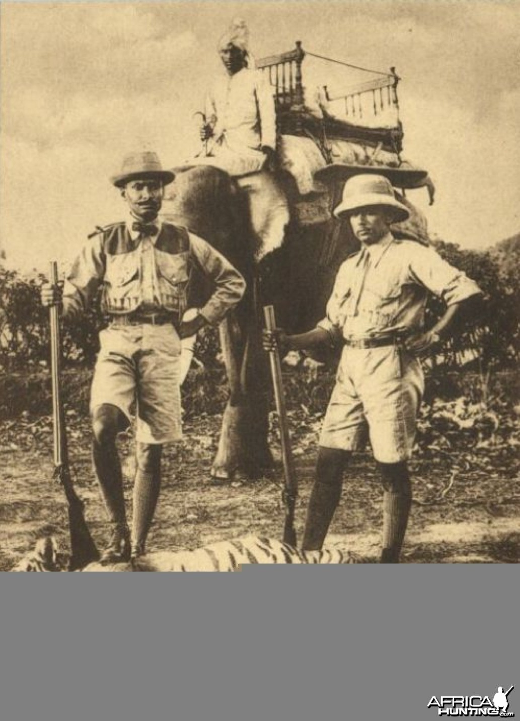 Hunters with Tiger ca 1930