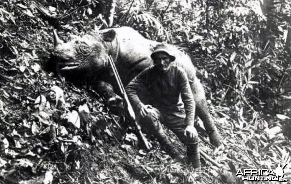 Hunting Rhino in Malaysia ca1920