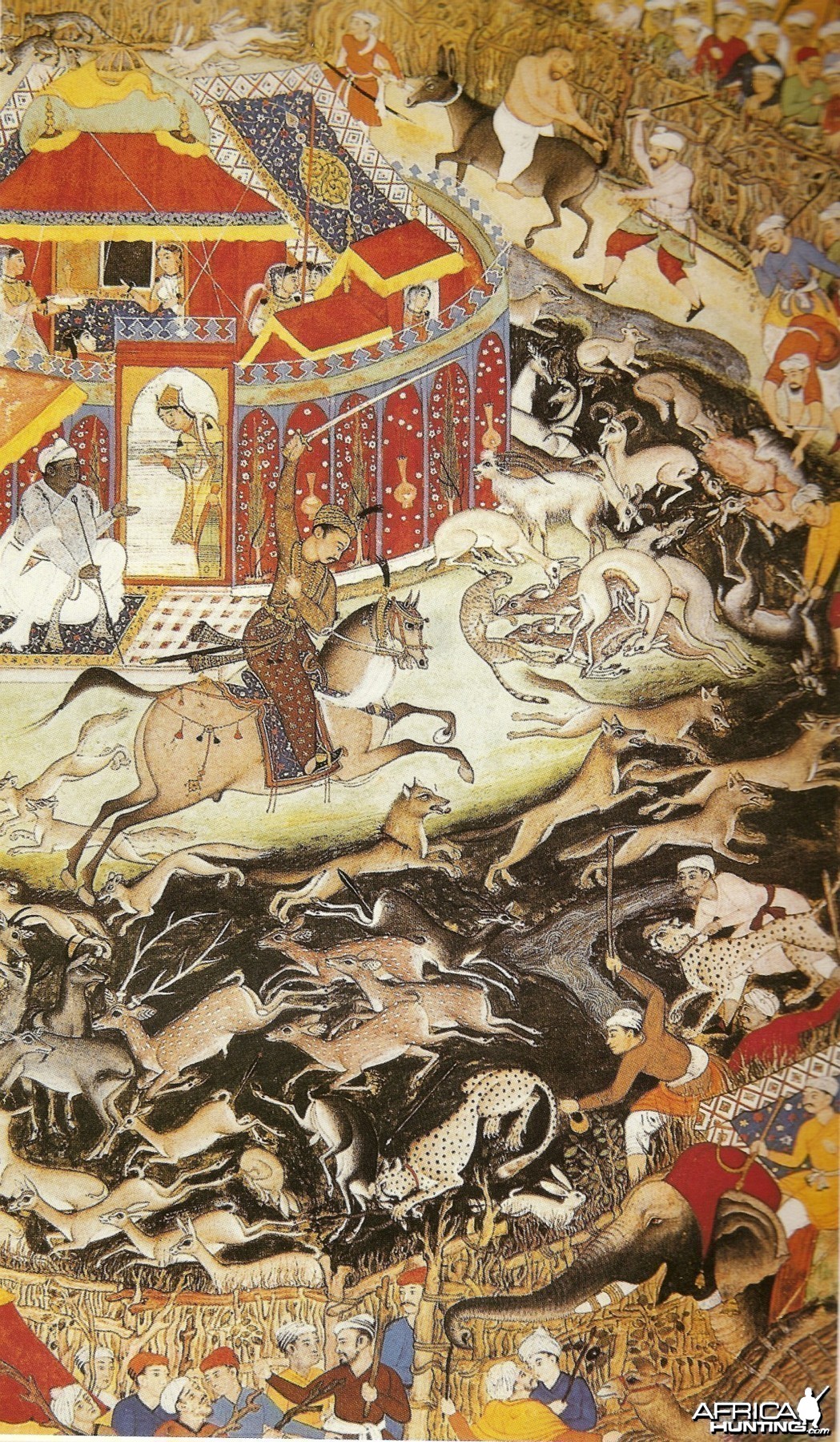 Emperor Akbar Hunting with Cheetahs ca. 1602