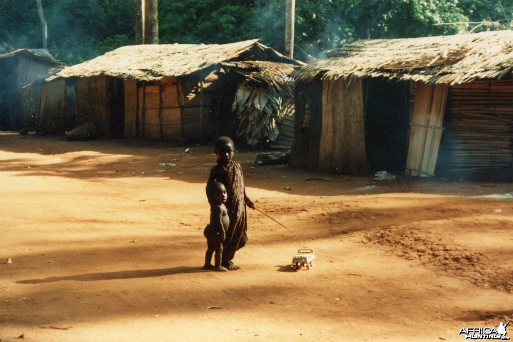 Camp in the forest of Cameroon