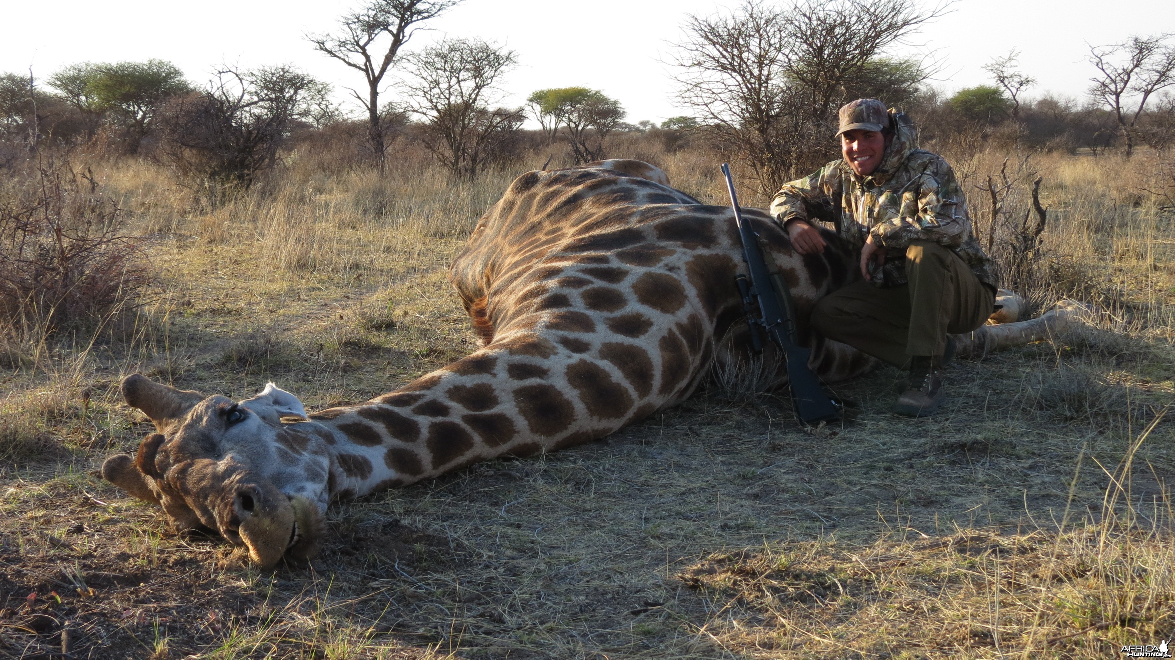 Giraffe hunted with Ozondjahe Hunting Safaris in Namibia