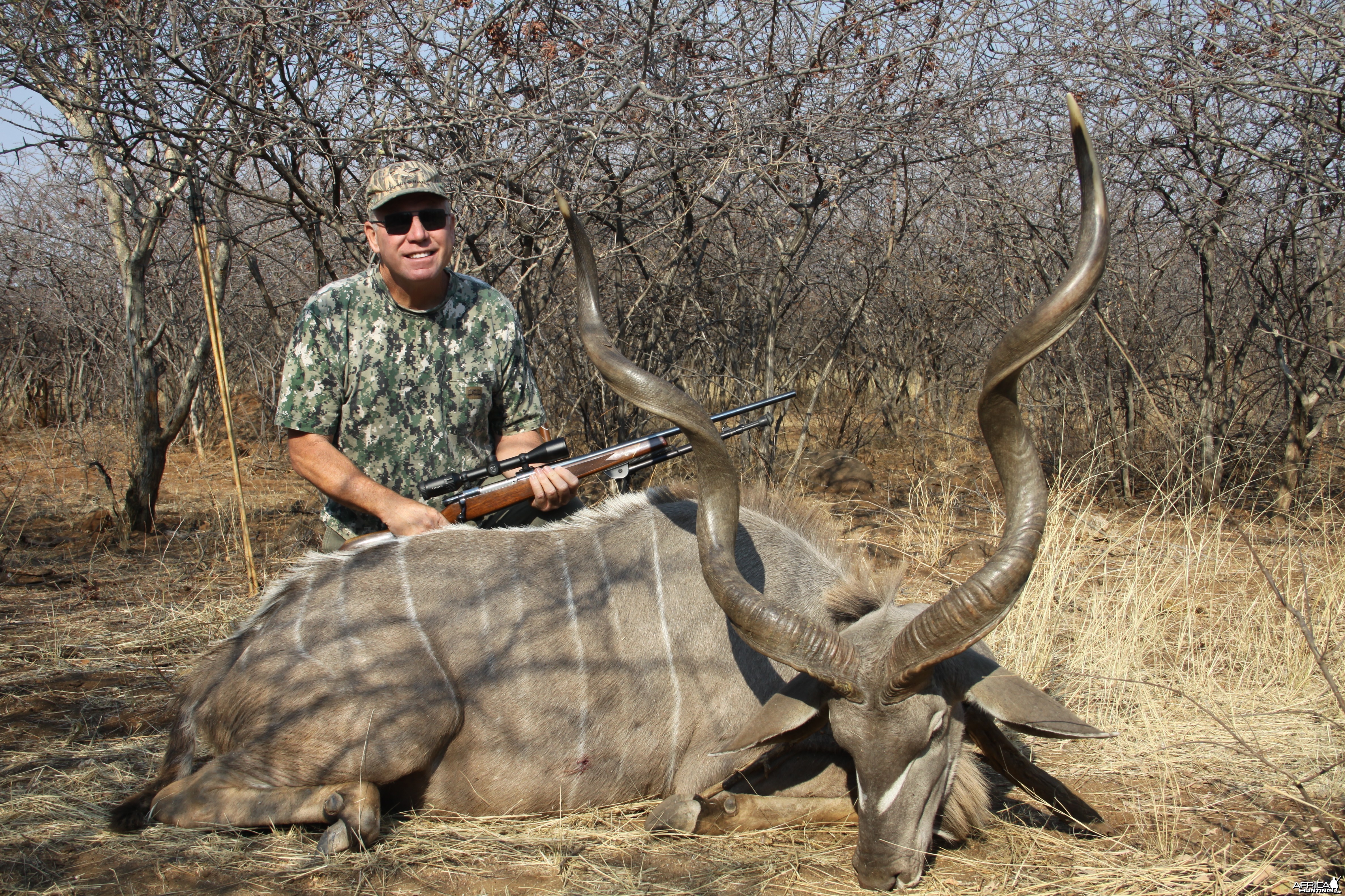 Greater Kudu hunted with Ozondjahe Hunting Safaris in Namibia