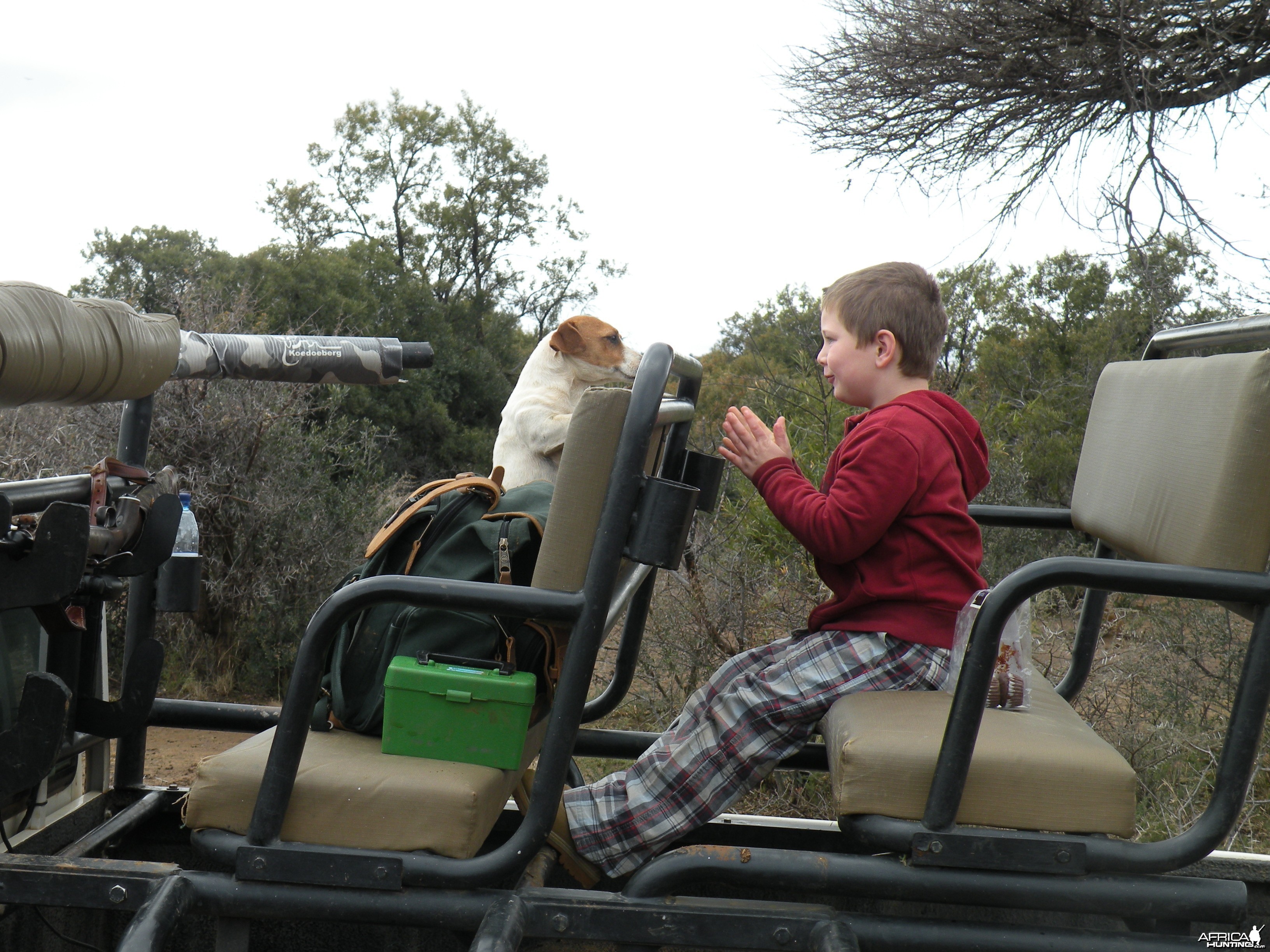 Hunter and his new little friend