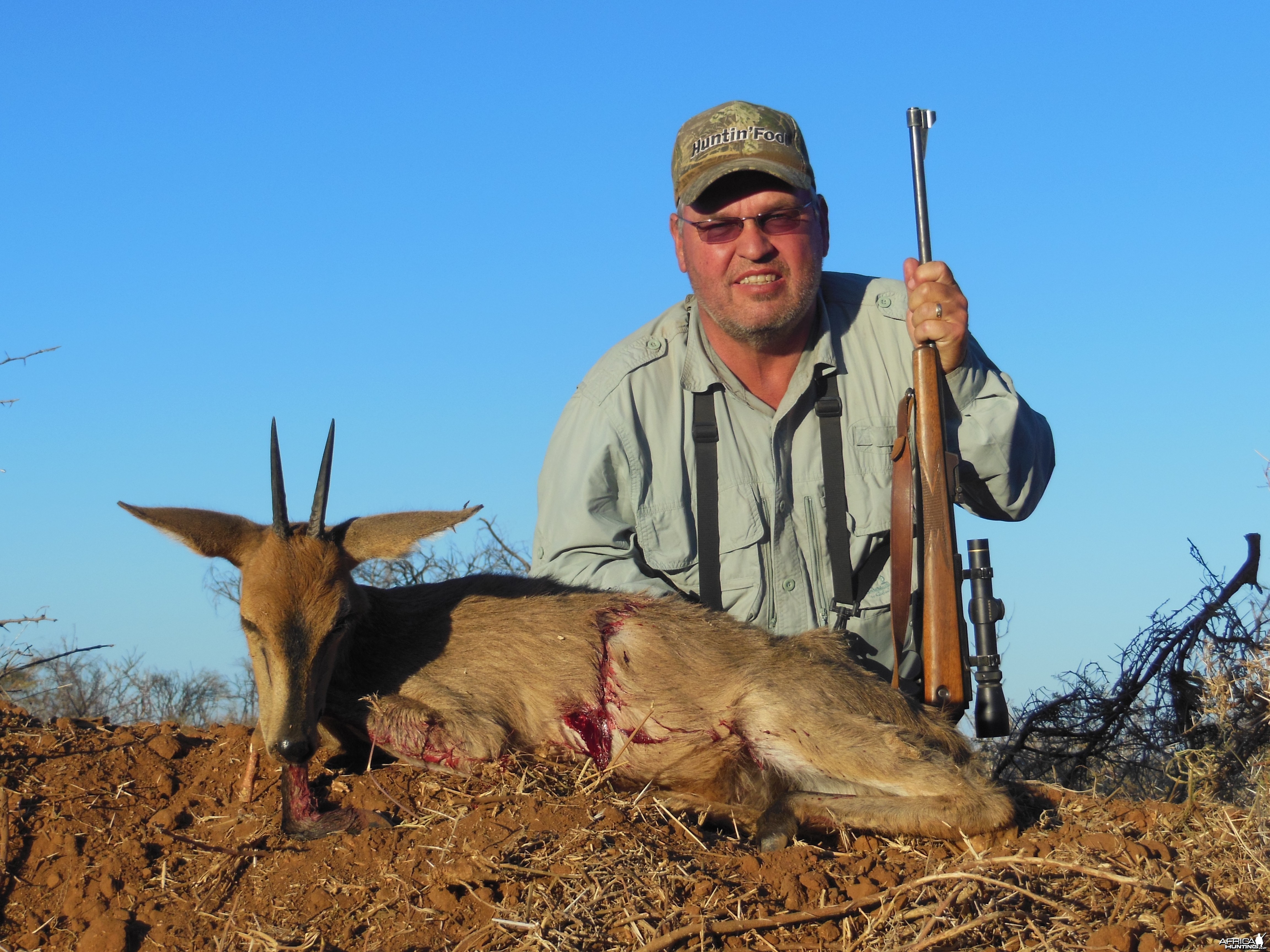 Gray Duiker hunted with Ozondjahe Hunting Safaris in Namibia