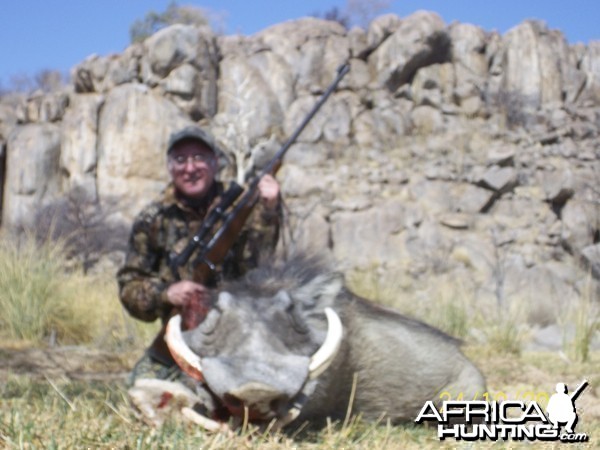 Warthog hunted at Westfalen Hunting Safaris Namibia