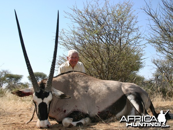 Gemsbok hunted at Westfalen Hunting Safaris Namibia