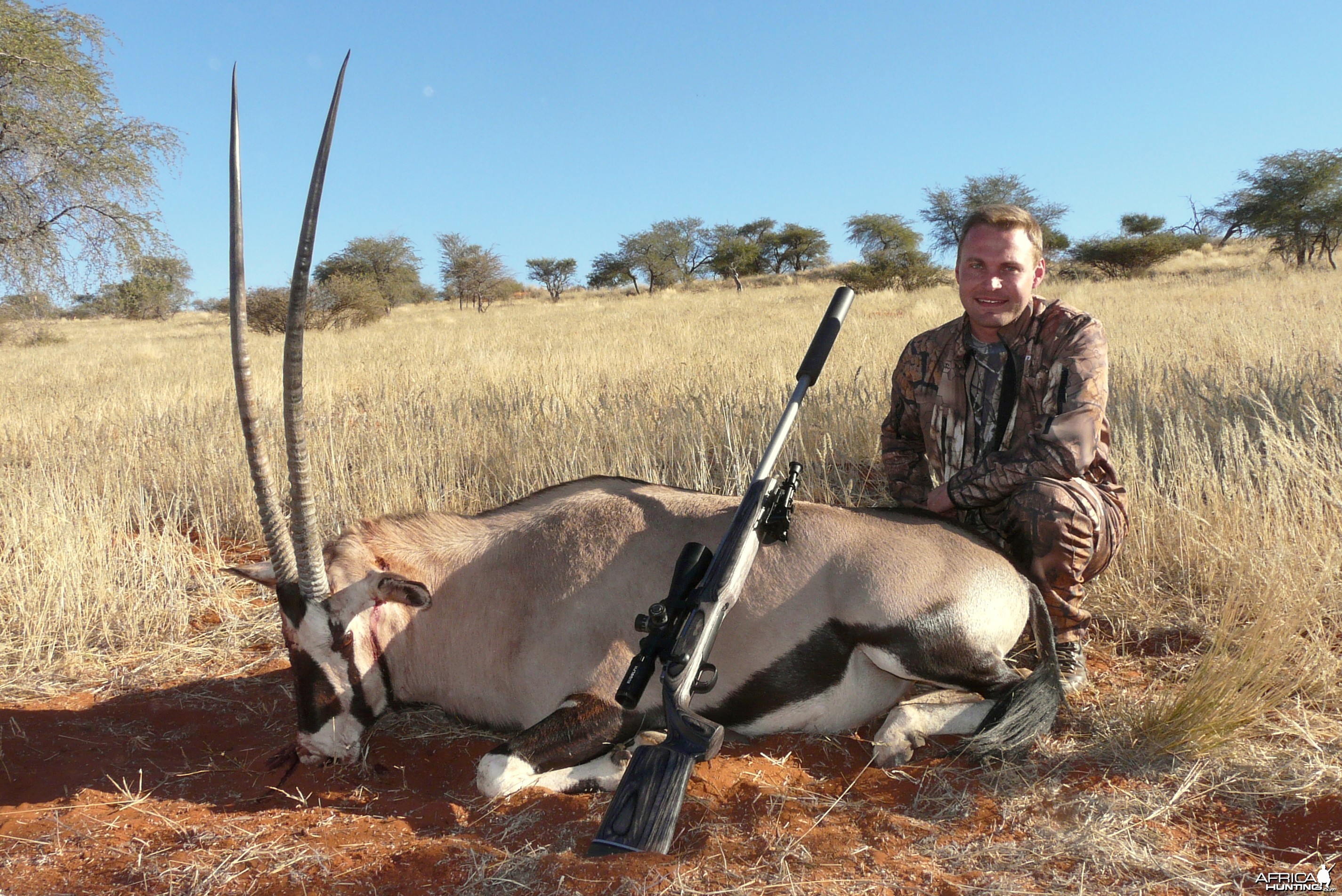 Charl Kemp with 41&quot; Kalahari Gemsbuck