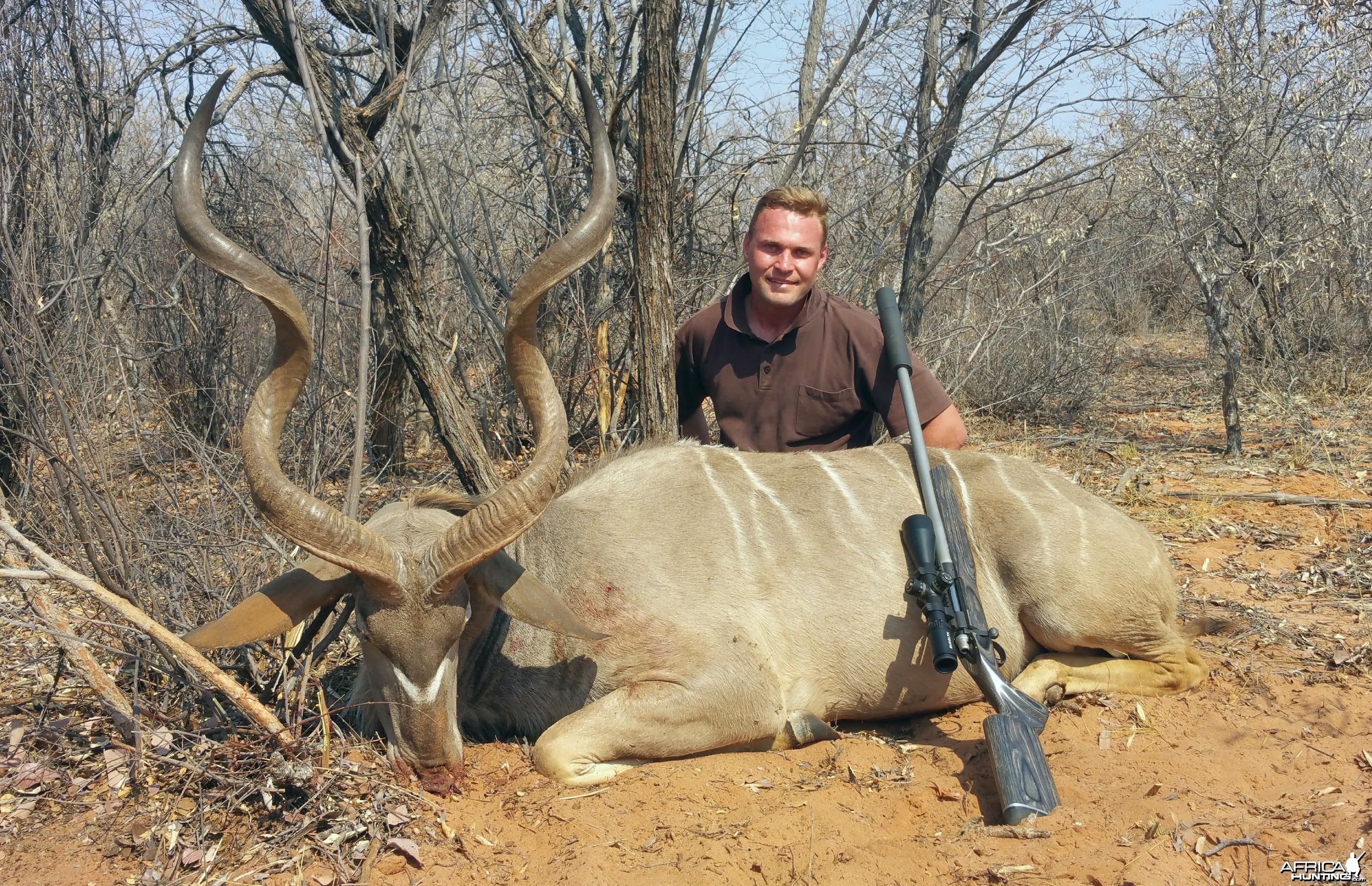 Charl Kemp with 53&quot; Kudu