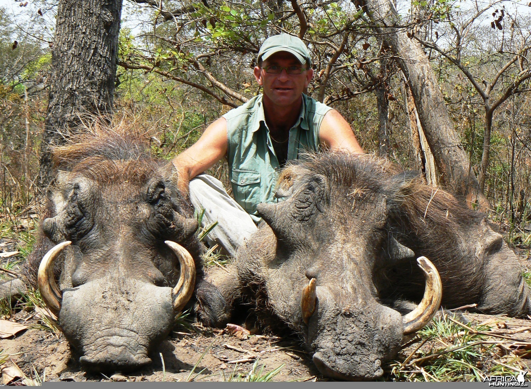 Double on warthog!!!  Central Africa